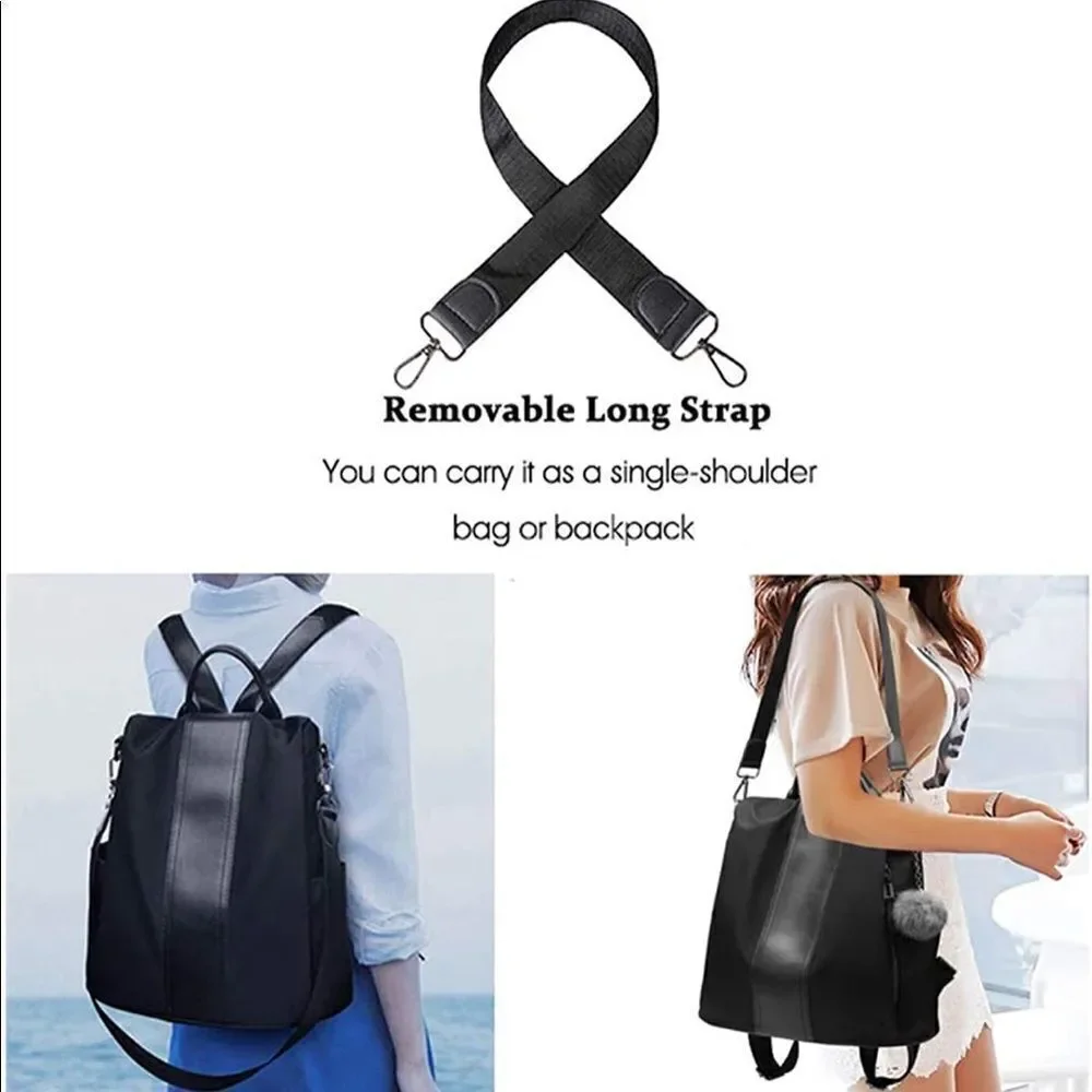 YaLuxe black nylon backpack.